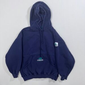 Adidas Equipment Vintage 90s Y2K Hoodie Navy Pullover Fleece M Unisex Streetwear